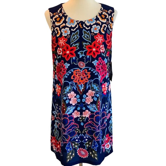 NWT - Sangria Sleeveless Keyhole Floral Dress - Picture 2 of 9